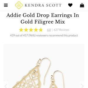 Addie Gold Drop Earrings In Gold (NWT)
